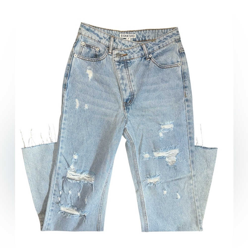 Signature 8 High- Rise Jeans | Size 25 | Distressed Wide Leg Jeans - Picture 2 of 5